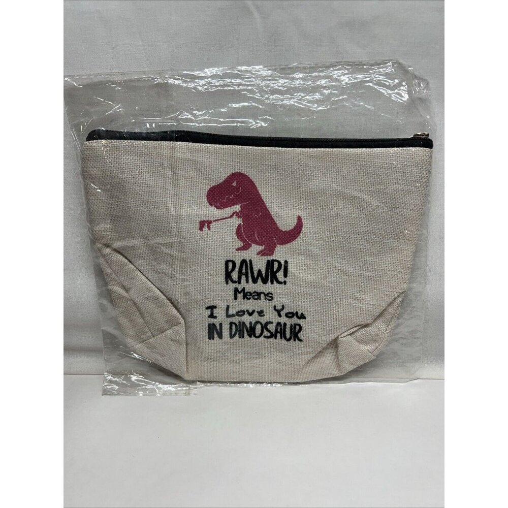 Rawr! Means I Love You In Dinosaur Makeup Bag Cosmetic